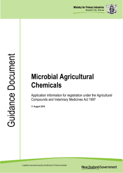 Microbial Agricultural Chemicals: Application information for