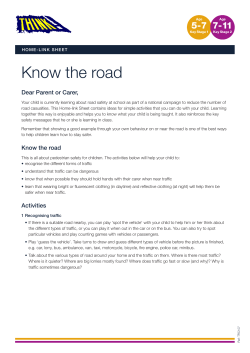Know the road - THINK! road safety