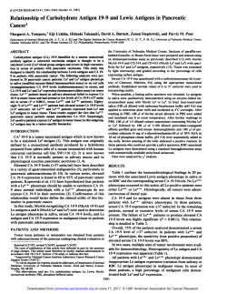 Relationship of Carbohydrate Antigen 19-9 and