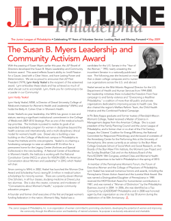 May Hotline - Junior League of Philadelphia