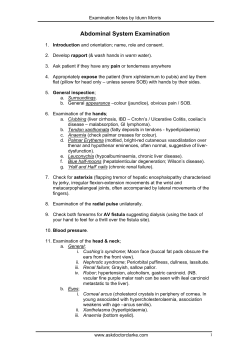 Abdominal System Examination