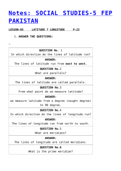 Notes: SOCIAL STUDIES-5 FEP PAKISTAN