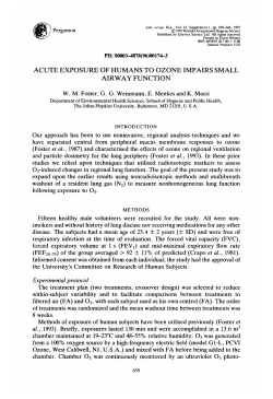 acute exposure of humans to ozone impairs small airway function