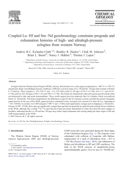 Coupled Lu&ndash;Hf and Sm&ndash;Nd geochronology constrains prograde