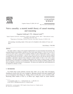 Naive causality: a mental model theory of causal meaning and