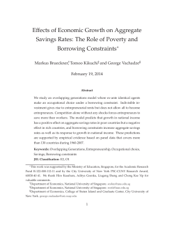 Effects of Economic Growth on Aggregate Savings Rates: The