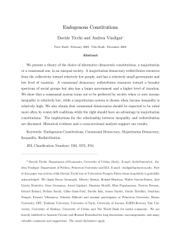 Endogenous Constitutions - European University Institute