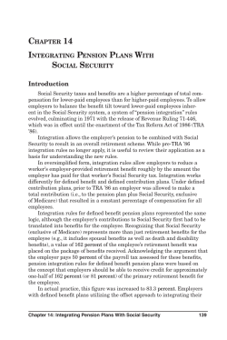 Integrating Pension Plans With Social Security