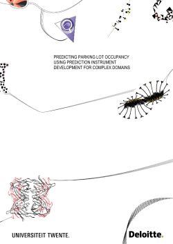 Predicting parking lot occupancy using Prediction Instrument