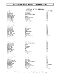 listings by individuals - St. George`s University