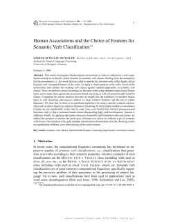 Human Associations and the Choice of Features