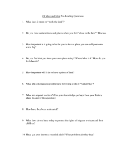 Of Mice and Men Pre-Reading Questions