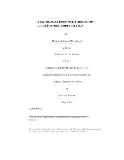 A PERFORMANCE BASED, MULTI-PROCESS COST MODEL FOR