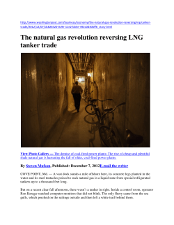 The natural gas revolution reversing LNG tanker trade