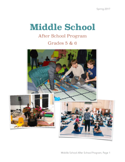 Middle School After School Program