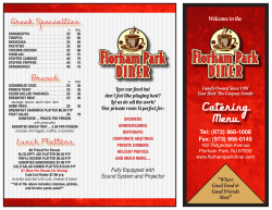 Catering Menu - Florham Park Diner