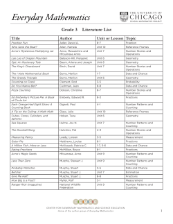 Literature List - Everyday Mathematics