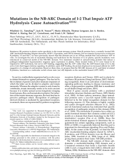 Mutations in the NB-ARC Domain of I