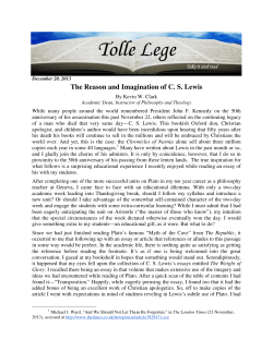The Reason and Imagination of CS Lewis