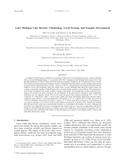 Lake Michigan Lake Breezes: Climatology, Local Forcing