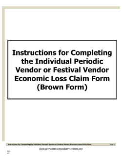 Brown Form - Deepwater Horizon Economic Settlement