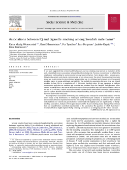 Associations between IQ and cigarette smoking among