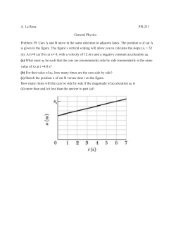 A. La Rosa PH-211 General Physics Problem 39. Cars A and B