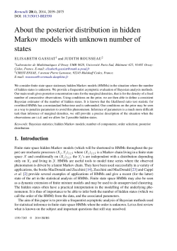 About the posterior distribution in hidden Markov models with