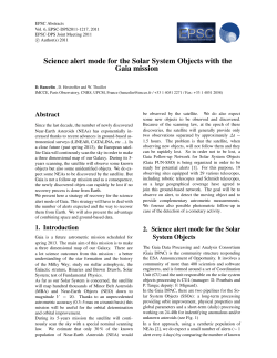 Science alert mode for the Solar System Objects with the Gaia mission