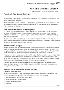 Fish and shellfish allergy - Sandwell and West Birmingham Hospitals