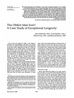 The Oldest Man Ever? A Case Study of Exceptional Longevity