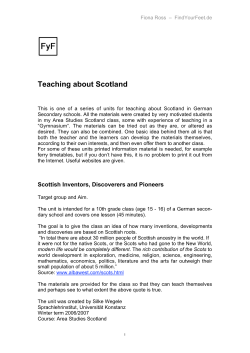 Teaching about Scotland