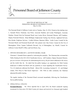 May 10 - Personnel Board of Jefferson County