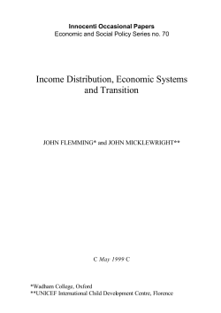 Income Distribution, Economic Systems and