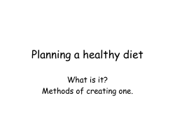 Planning a healthy diet - Seattle Central College