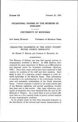 occasional papers of the museum of zoology university