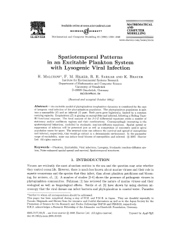 Spatiotemporal Patterns in an Excitable Plankton