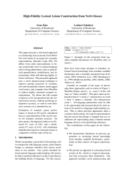 High-Fidelity Lexical Axiom Construction from Verb Glosses