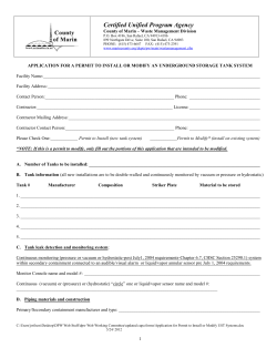 Application for Permit to Install or Modify