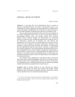 Optimal Abuse of Power - Northwestern University School of Law