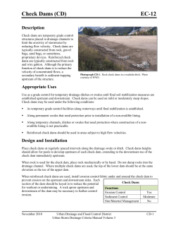 Check Dams - Urban Drainage and Flood Control District