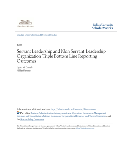 Servant Leadership and Non Servant Leadership Organization
