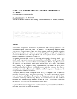 estimation of service life of concrete pipes in sewer networks
