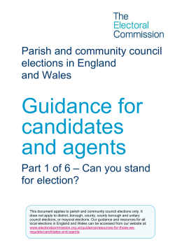 Part 1 - Can you stand for election?