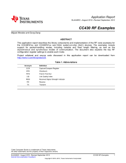 CC430 RF Examples (Rev. C)