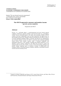 The OECD approach to measure and monitor income poverty across
