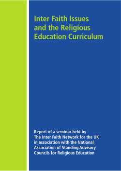 Inter Faith Issues and the Religious Education Curriculum