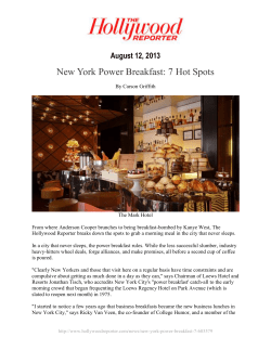 New York Power Breakfast: 7 Hot Spots