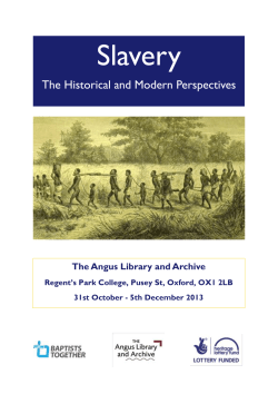 Exhibition Guide - The Angus Library and Archive