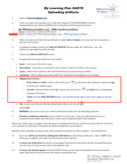 How to Upload Artifacts